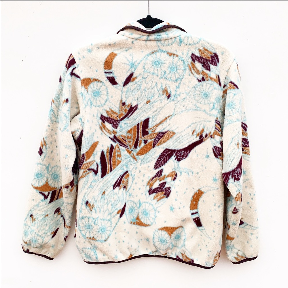 Patagonia Synchilla Cream and Brown Owl Fleece Hoodie - Picture 6 of 6